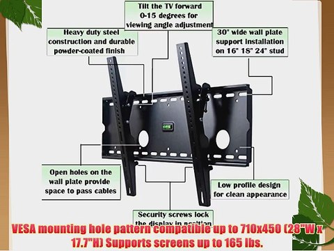 VideoSecu Adjustable Tilt/Tilting TV Wall Mount Bracket for Vizio E3D420VX 42 SV471XVT M470VT