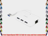 Macally 3-Port USB 3.0 HUB Plus Gigabit Ethernet Port for Mac/PC(U3HUBGB)