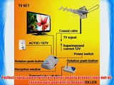 Digital HDTV Amplified Outdoor TV Television Antenna UHF VHF FM Radio Frequency Rotor w/ Remote