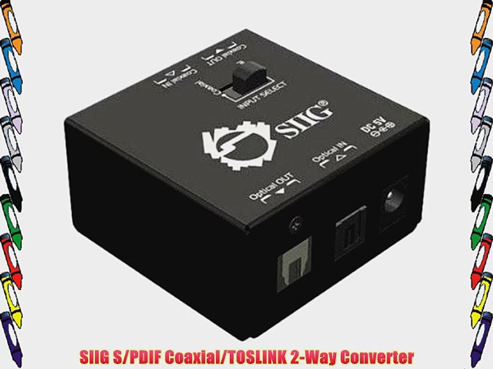 SIIG S/PDIF Coaxial/TOSLINK 2-Way Converter