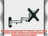 Mount-It! Full Motion Flat Panel Monitor/LCD TV Wall Mount with Dual Articulating Arm for flat