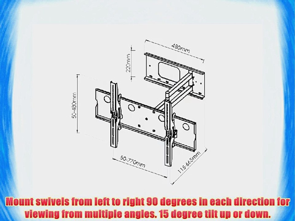 New Universal Adjustable Tilting/Swiveling Articulating Full Motion TV Wall Mount Bracket for