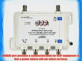 4-Port Passive Return able TV Splitter Signal Booster/Amplifier With VoIP Telephone Bypass