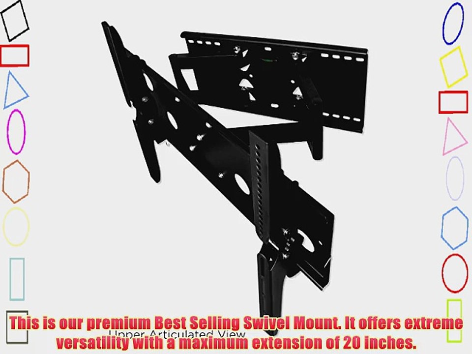 Mount-it! MI-310L Heavy Duty Dual Arm Articulating/Swivel/Tilt Wall Mount for 40-70 Inch LED