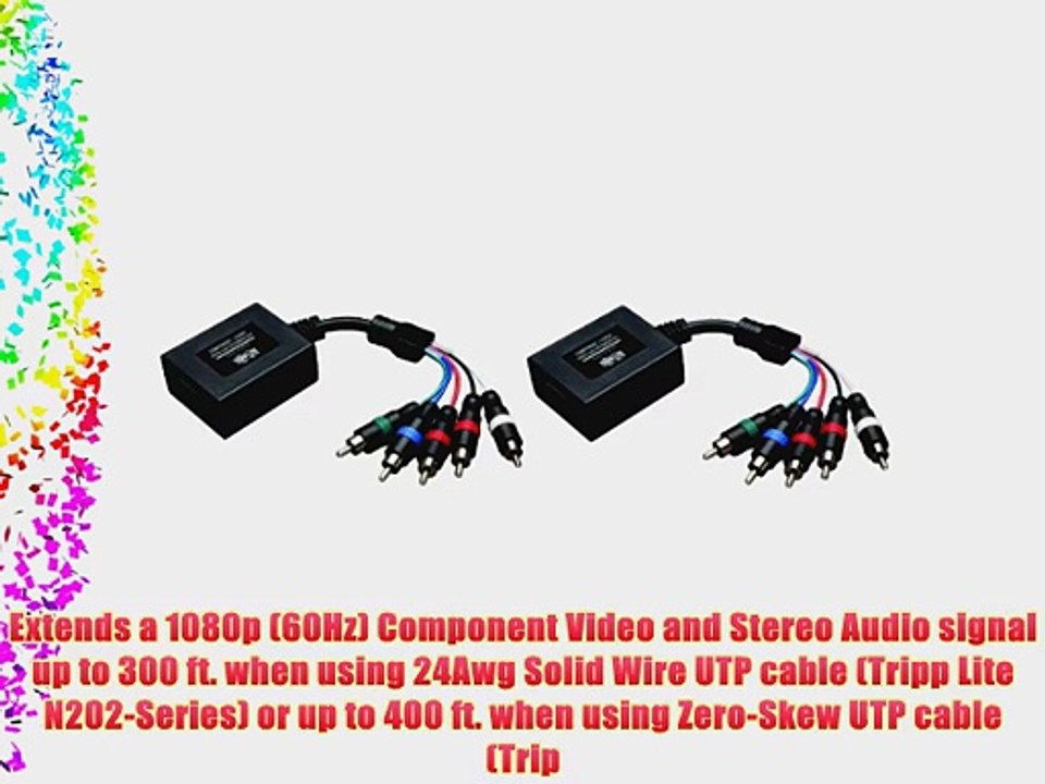 Tripp Lite Component Video with Stereo Audio over Cat5 / Cat6 Extender Transmitter and Receiver