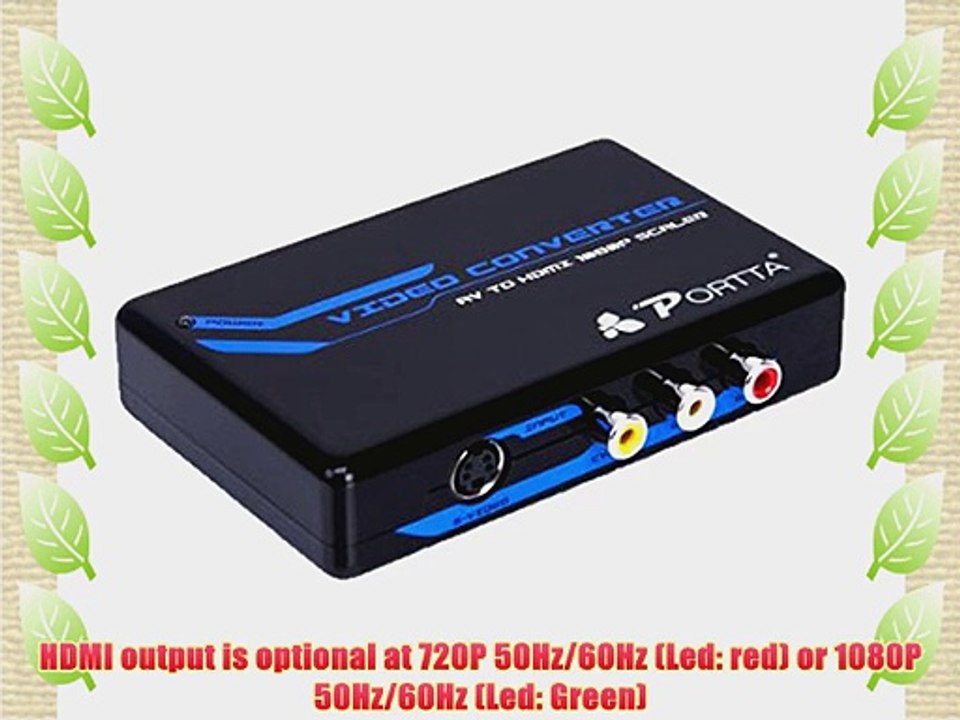 Etekcity? Composite 3 RCA video AV S-video CVBS to HDMI ConverterS-video R/L Audio to HDMI