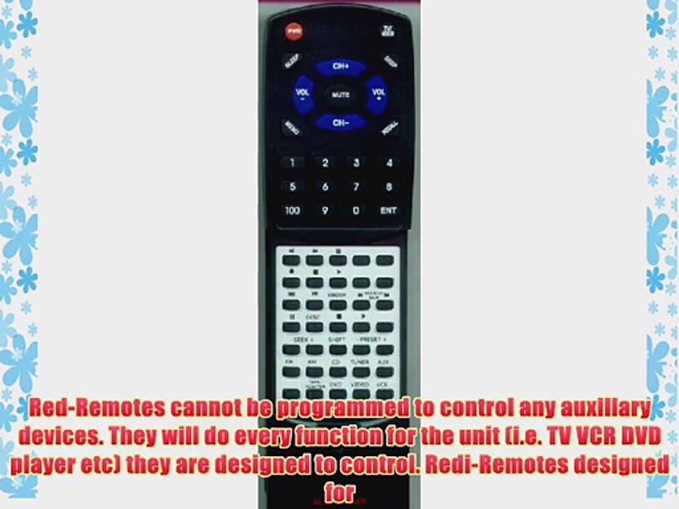 NAKAMICHI Replacement Remote Control for RE10 RE35D1