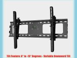 Black Adjustable Tilt/Tilting Wall Mount Bracket for Emerson LC391EM3 39 inch LCD HDTV TV/Television