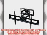 Mount-It! Dual-Arm Articulating TV wall mount for 37-63 LCD LED Plasma TV black color full