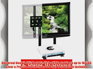 Mount World 1024D LCD LED Plasma TV Wall Mount with build in 2 tier shelf of Cable Box DVD