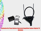 Exclusive By Tivax Battery Operated Amplified Indoor Digital TV Antenna