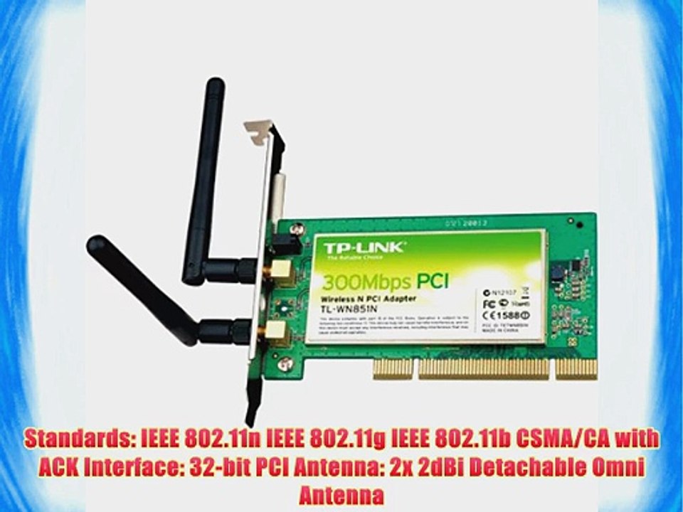 TP-Link TL-WN851N 300Mbps Wireless N PCI Adapter
