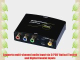 Monoprice 105971 Component YPbPr and S/PDIF Digital Coaxial/Optical Toslink Audio to HDMI Converter