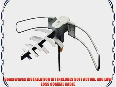 BoostWaves HDTV Digital Outdoor Antenna Remote Controlled Rotation High Band Super Long Range