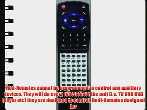 PANASONIC Replacement Remote Control for PVDM2799A PVDM2799 VSQS1613