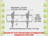 Black Adjustable Tilt/Tilting Wall Mount Bracket for Sharp LC60E77UN (LC-60E77UN) 60 Inch LCD