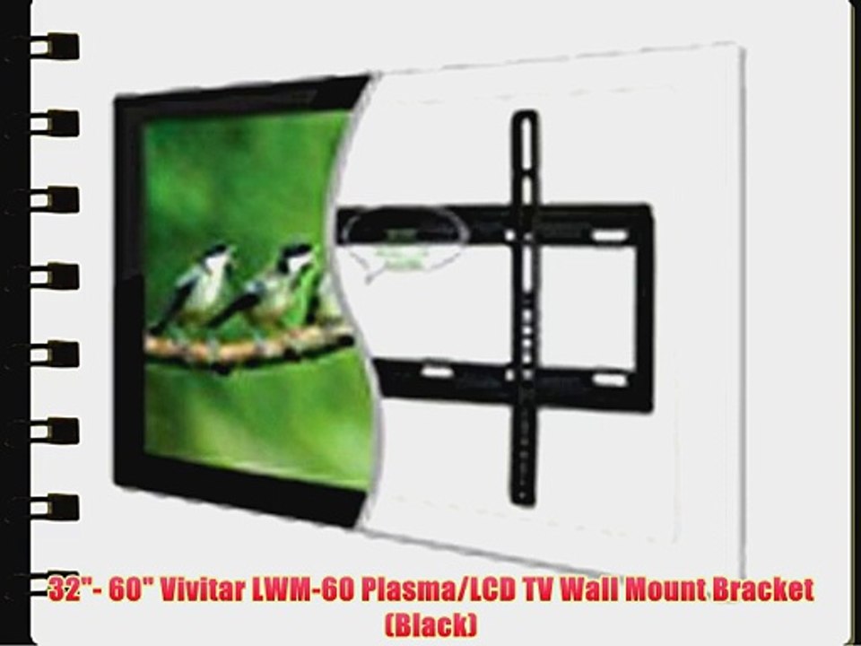 32- 60 Vivitar LWM-60 Plasma/LCD TV Wall Mount Bracket (Black)