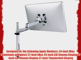 Mount-It! Aluminum Full Motion Monitor Desk Mount for Apple Computers with Quick Release Dual