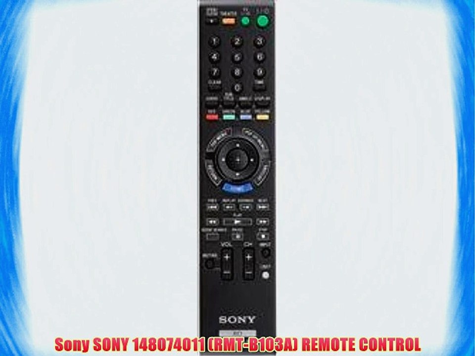 Sony SONY 148074011 (RMT-B103A) REMOTE CONTROL