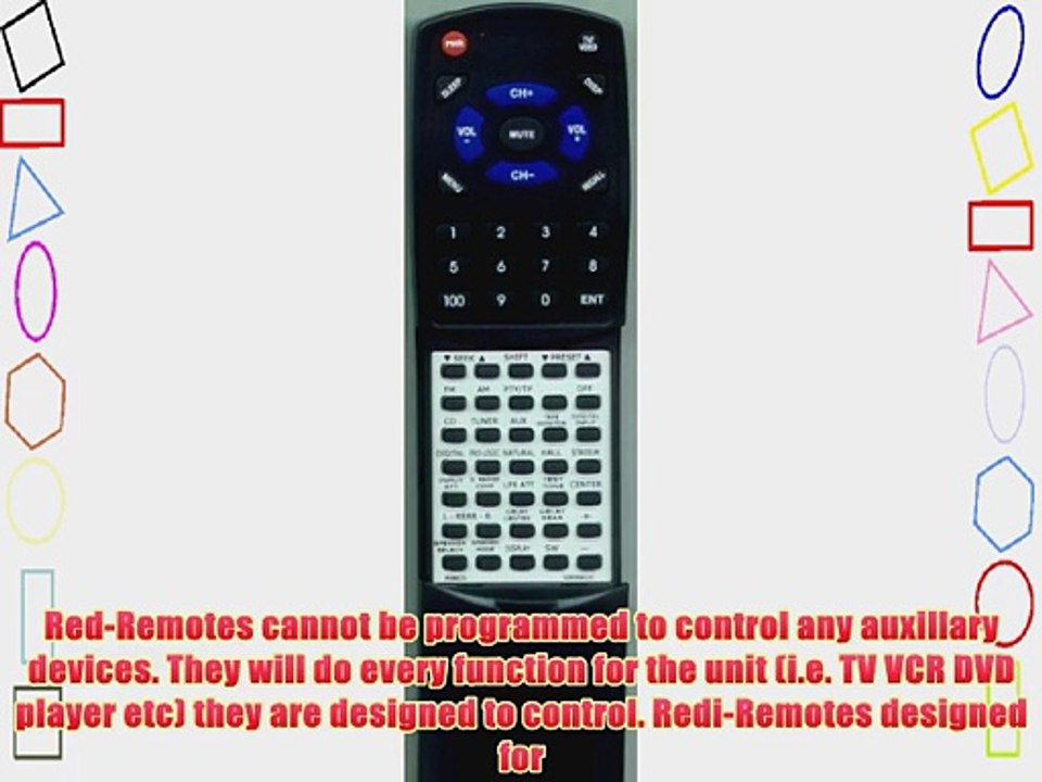 NAKAMICHI Replacement Remote Control for AV500 AV10 AV400 RE66D2 CB00522BRE60D1 AV8