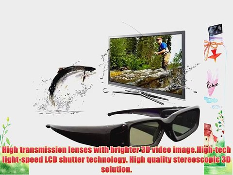 Excelvan Active Shutter 3D Glasses for Sharp AQUOS 3D TV