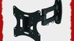 Black Full-Motion Tilt/Swivel Wall Mount Bracket for Naxa NTD-2455 24 inch LED/DVD Combo HDTV