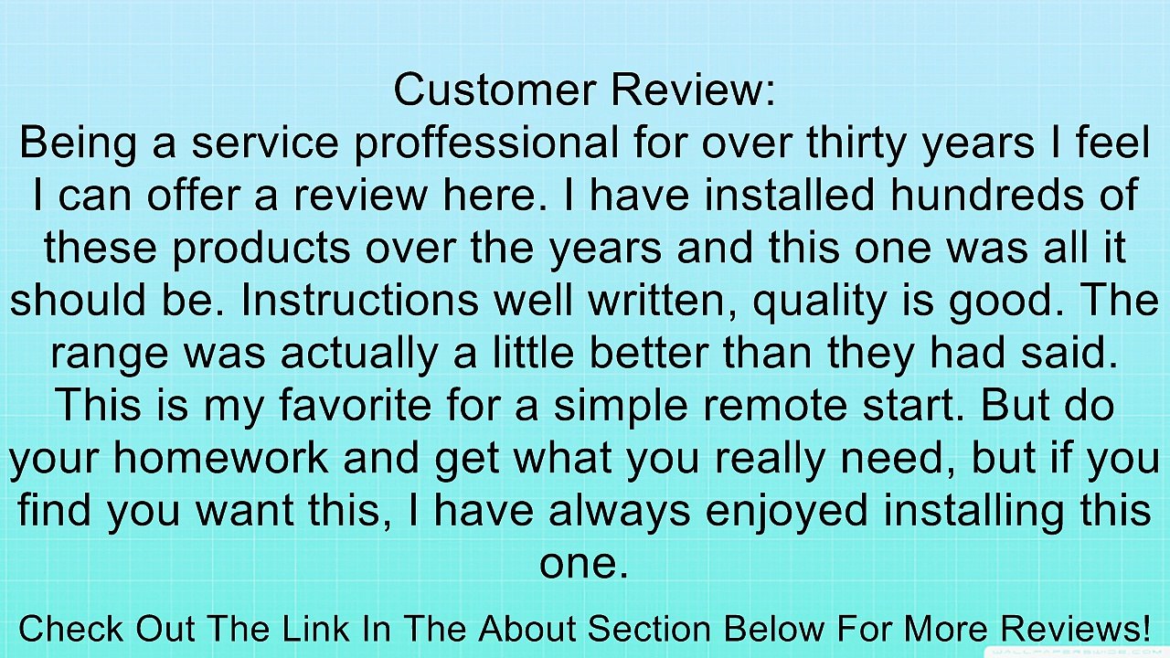 Avital 4113LX Remote Start with Two 1-Button Remotes Review