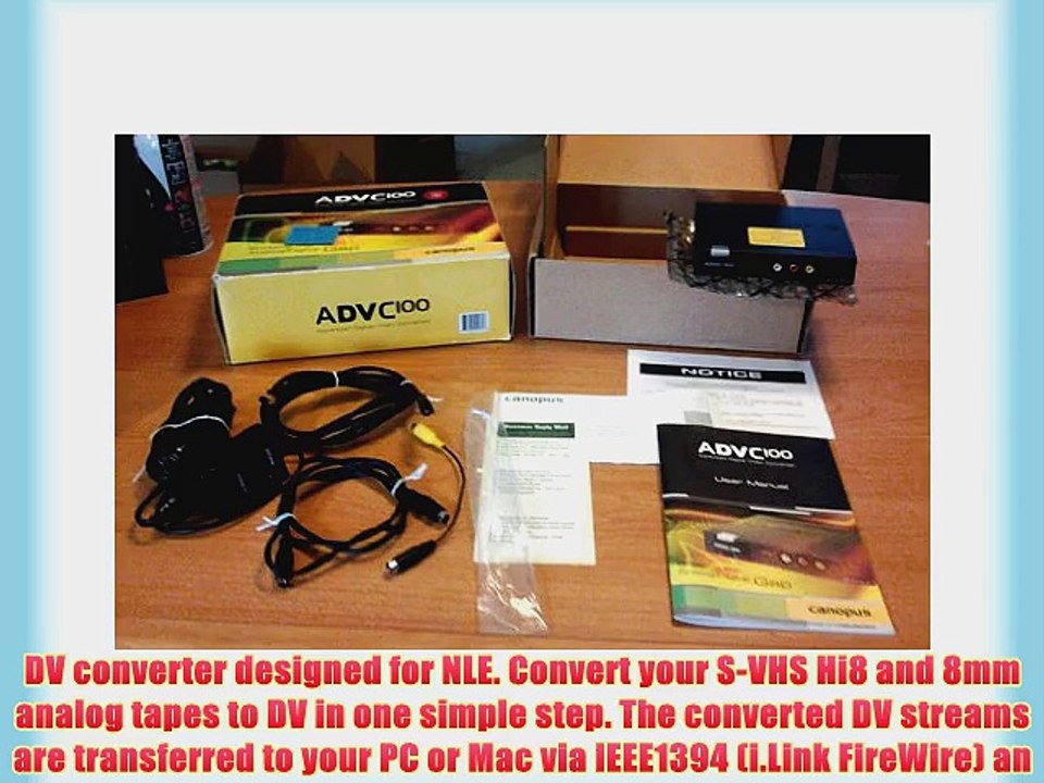 Canopus ADVC-100 Advanced Digital Video Converter Analog / DV