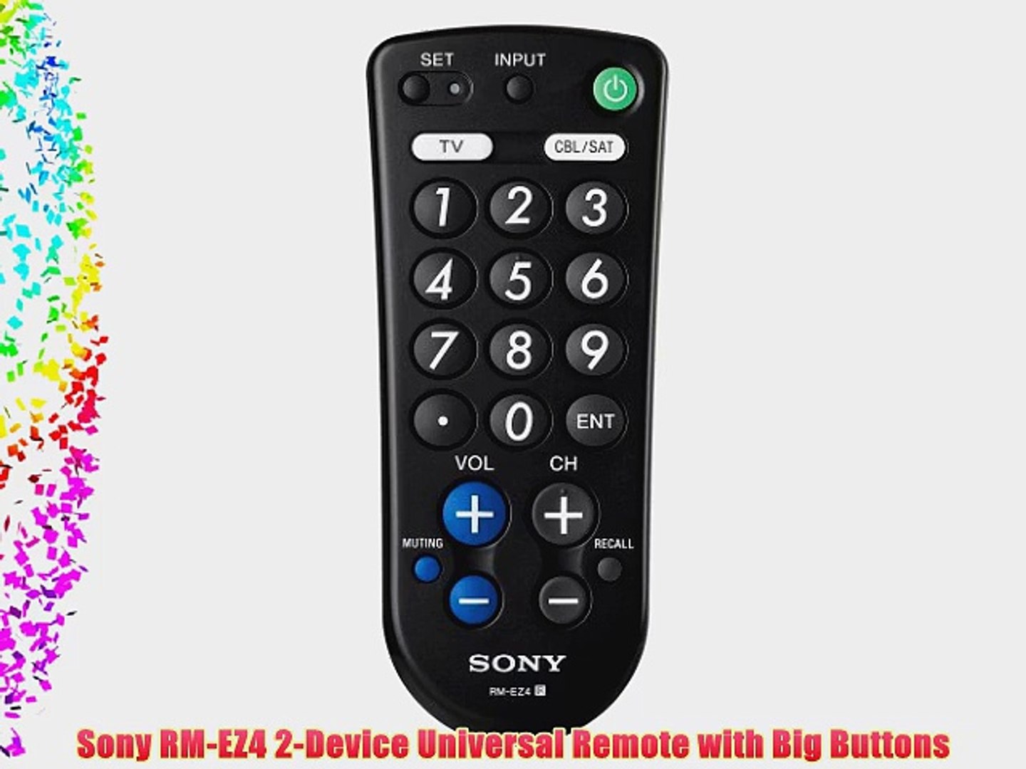 Sony RM-EZ4 2-Device Universal Remote with Big Buttons - video Dailymotion