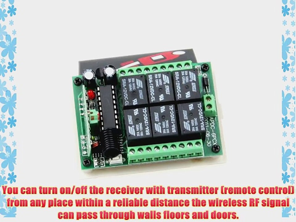 6 Channels RF Wireless Remote Control Relay Module --arduino compatible