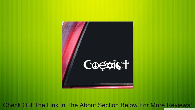 COEXIST - Promote Peace Vinyl Decal Sticker - White Review