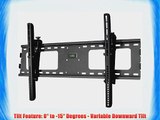 Black Adjustable Tilt/Tilting Wall Mount Bracket for TCL LE48FHDF3300ZTA 48 inch LED HDTV TV/Television