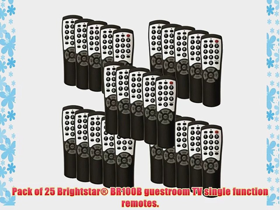 25-pack Brightstar? BR100B Universal TV Remote