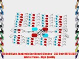 3D Red/Cyan Anaglyph Cardboard Glasses - 250 Pair UNFOLDED - White Frame - High Quality