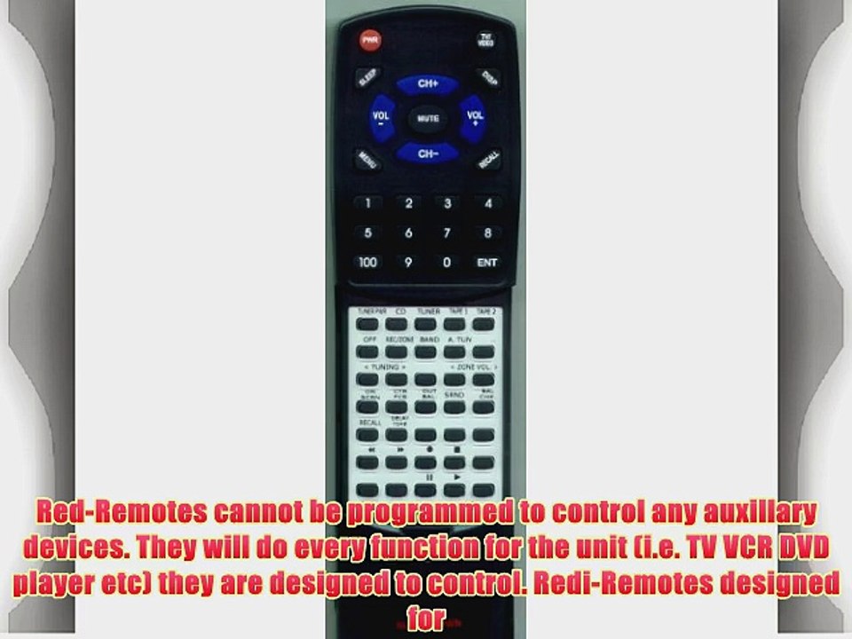 ROTEL Replacement Remote Control for RR970 RC995 RC972 RR906