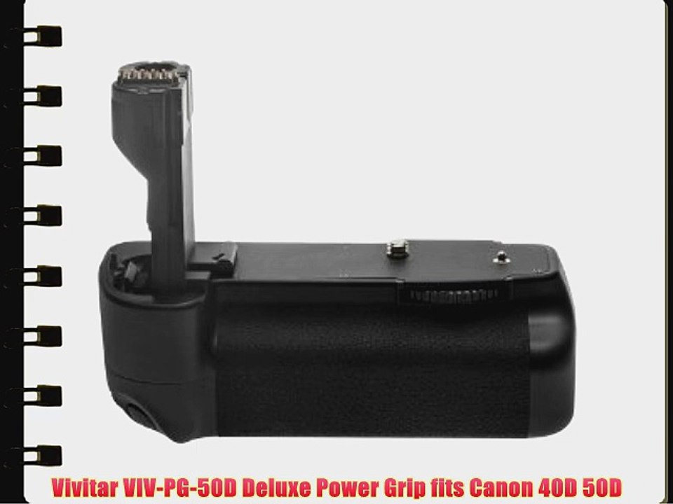 Vivitar VIV-PG-50D Deluxe Power Grip fits Canon 40D 50D