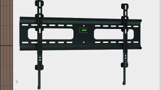 Ultra-Slim Black Flat/Fixed Wall Mount Bracket for Panasonic TC-P65ST60 65 inch Plasma HDTV
