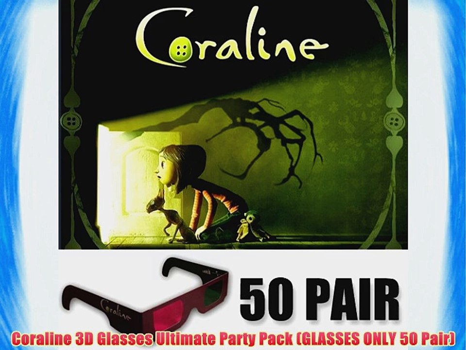 Coraline 3D Glasses Ultimate Party Pack (GLASSES ONLY 50 Pair)