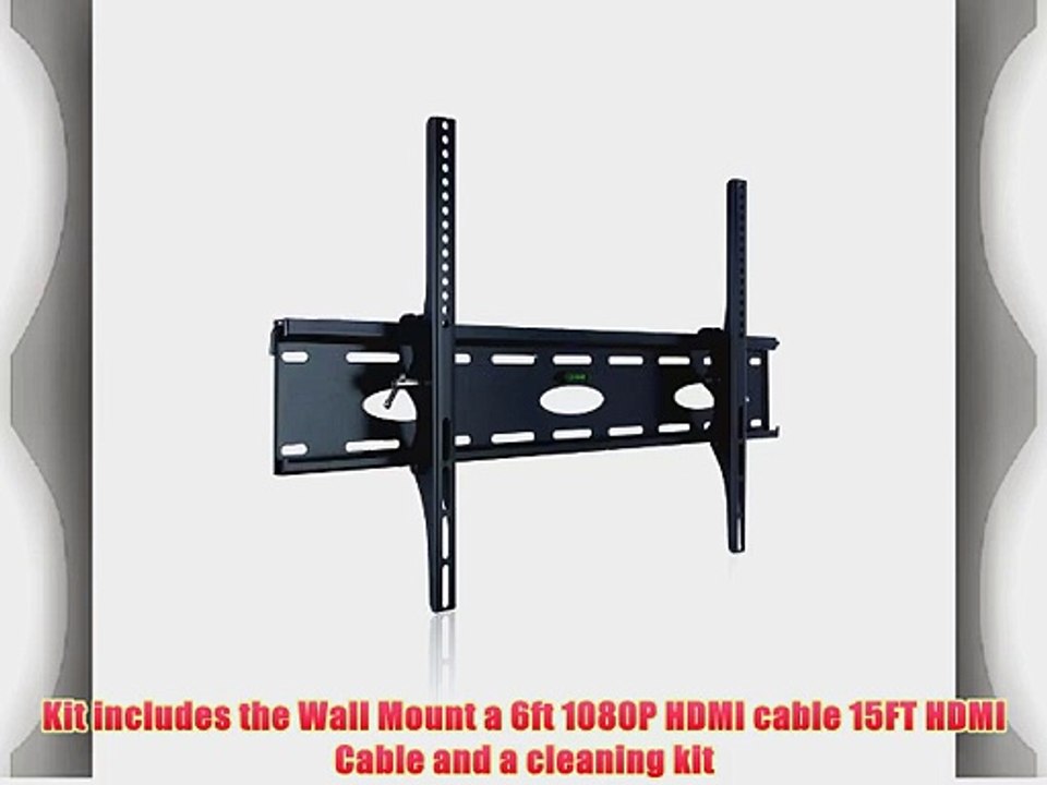 Ematic EMW6001 Fixed/Tilt Wall Mount Kit for 37-Inch to 60-Inch TV with 6-Feet and 15-Feet