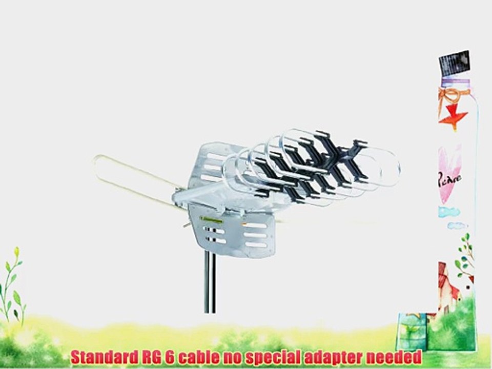 Esky? Remote Control HDTV Outdoor Antenna UHF/VHF 360 Degree Rotation US Version HG-995