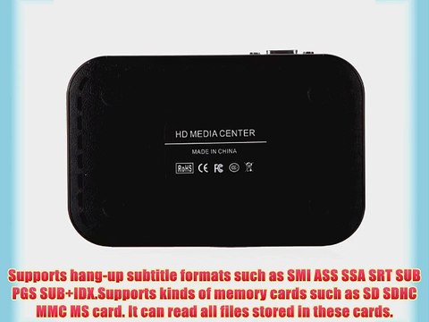 Docooler Full HD 1080P Media Player Center RM/RMVB/AVI/MPEG Multi Media Video Player with HDMI