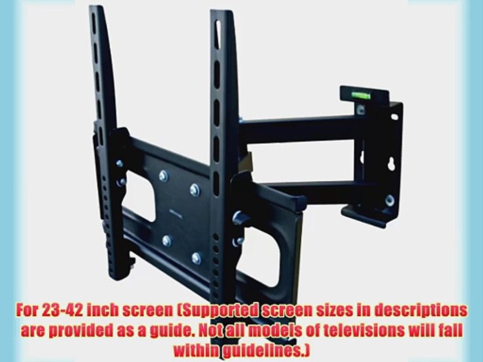 Adjustable Tilting/Swiveling Wall Mount Bracket for LCD LED Plasma (Max 99Lbs 23~42inch)