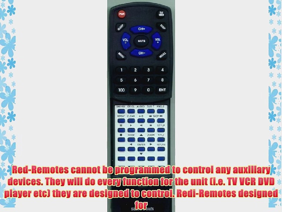 EMERSON Replacement Remote Control for EWD7003 NA654UD