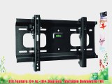 Black Adjustable Tilt/Tilting Wall Mount Bracket for RCA LED40G45RQD 40 inch LED/DVD Combo