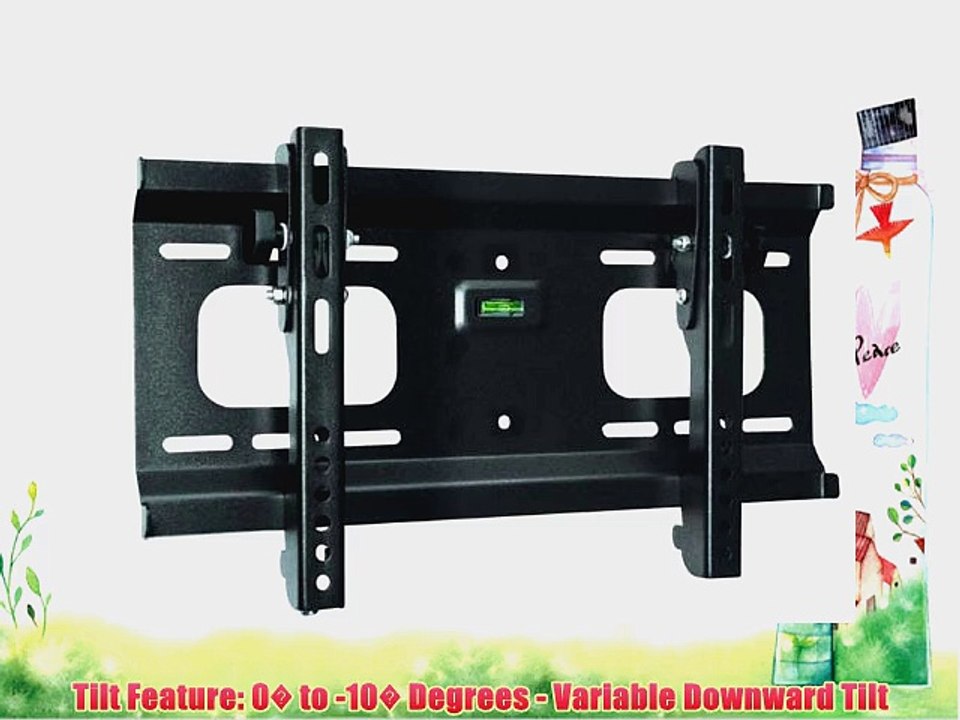 Black Adjustable Tilt/Tilting Wall Mount Bracket for RCA LED40G45RQD 40 inch LED/DVD Combo