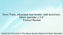 Omni Track, adjustable foot leveler, matt aluminum, 50mm diameter x 3.5