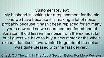 Nutone 695, 696N, 695-R02, 665RP, 769RF Blower Wheel Part # 82403000 Review