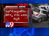 1 Die as petrol tanker hits car in Hyderabad