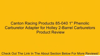 Canton Racing Products 85-040 1