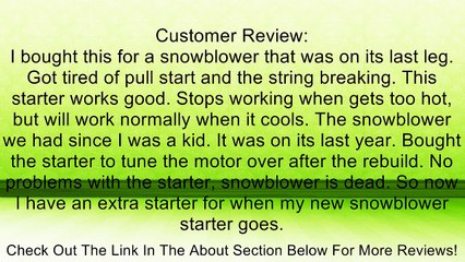 Starter Tecumseh Snowblower Small Engines 33290 33290A 33517 Review